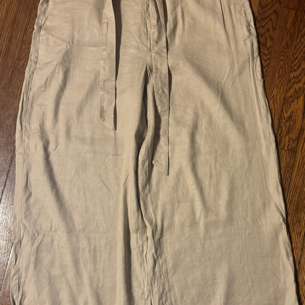 Women's Banana Republic Linen Blend Beige Pants, NWT - Picture 8 of 8